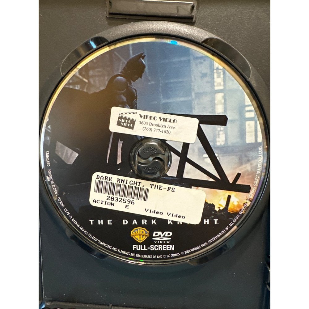 The Dark Knight DVD Full Screen PG13 Batman DC Comics The Joker Bruce Wayne - Picture 3 of 4